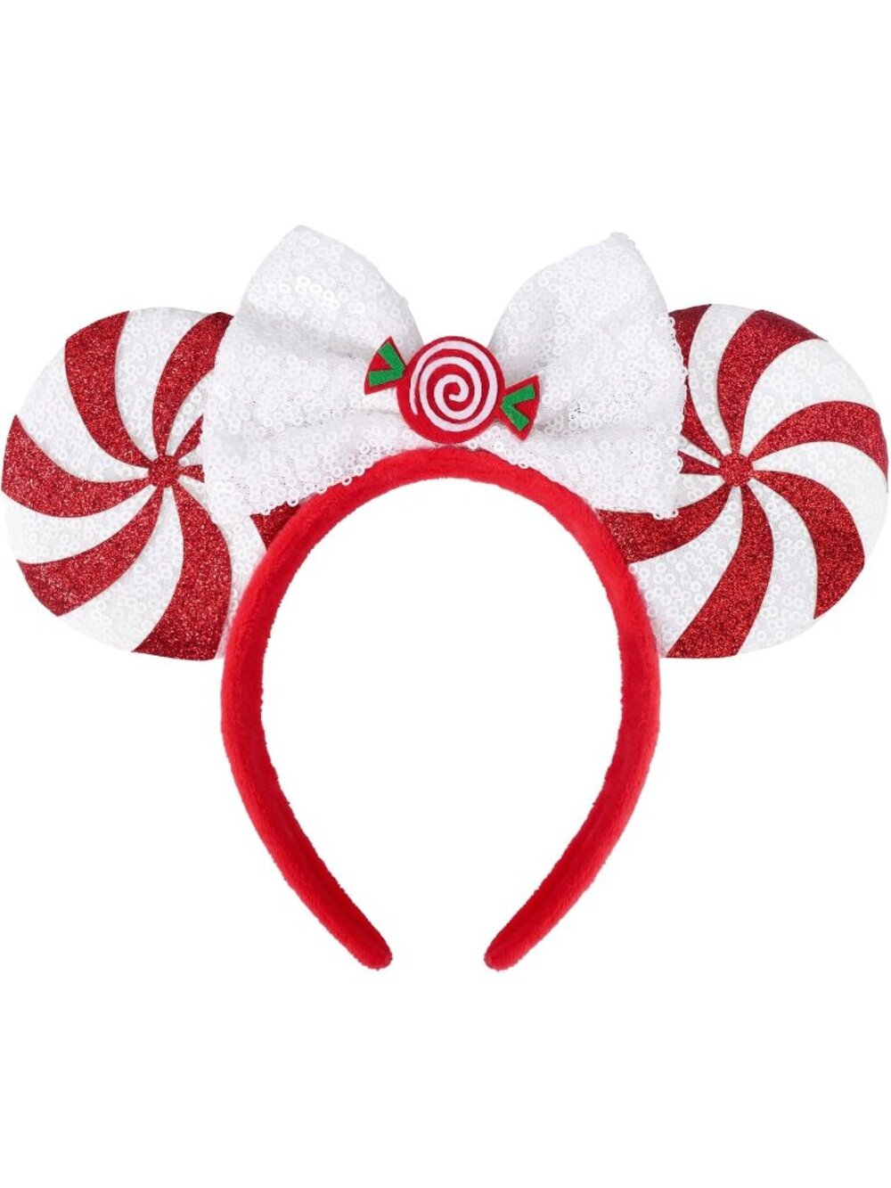 Kids Girls Candy Red Sequin Bow Mickey Mouse Hair Headband for Cosplay